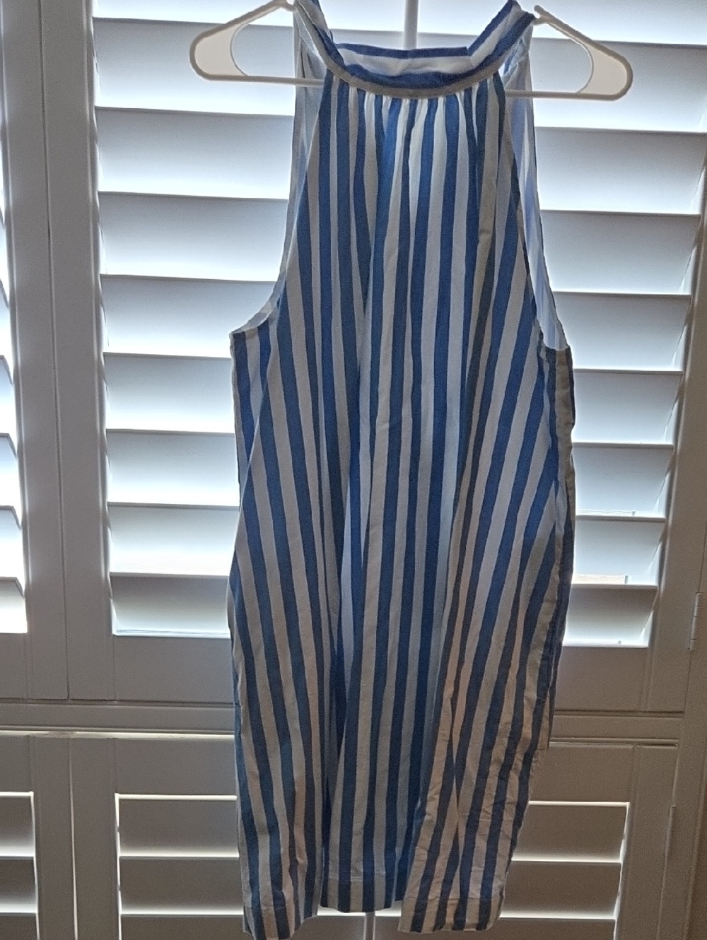 J. Crew Blue and White Striped Mini Dress